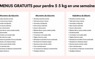 3 MENUS GRATUITS pour perdre 5 kg en une semaine : privilégiez les protéines pour mincir durablement